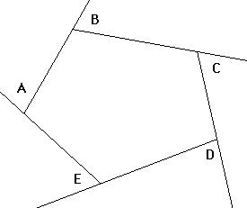 Exterior angles of a pentagon